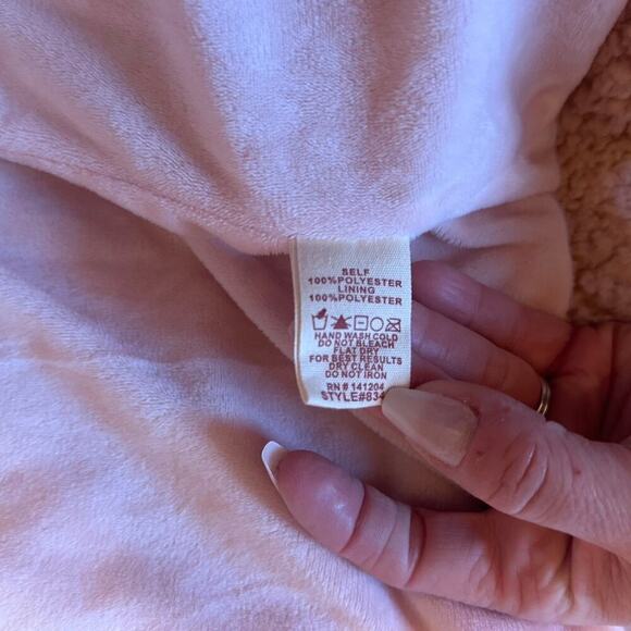 Hem & Thread Jacket Size medium Pink Cropped Button Front Collar - Picture 7 of 14